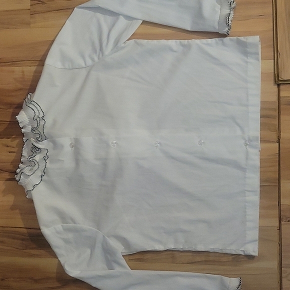 Vintage 60s Mode O Day White Blouse L - Picture 10 of 12